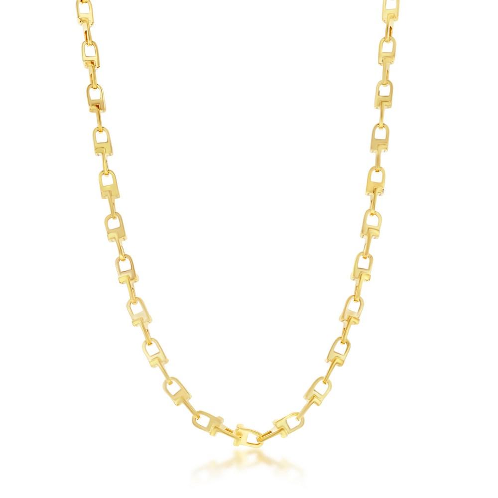 14K Yellow Gold U-Link Design Necklace - Johnny Dang & Co