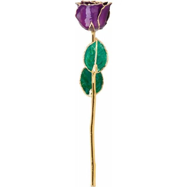 JDSP61-9056 - Lacquered Purple Rose with Gold Trim - Johnny Dang & Co