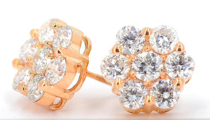 JDTK-j6675-Cluster Flower Earrings - Johnny Dang & Co