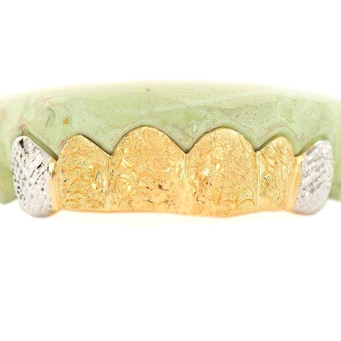 JDTK-3002G-Deep Cut Grill with Diamond Dust and Cuts Grillz - Johnny Dang & Co