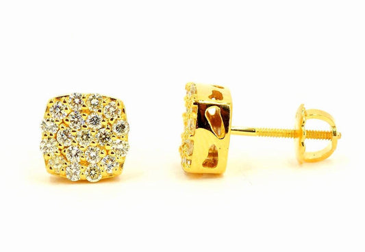 JDTK-F83464- Custom Cluster Earrings with 0.9CT Diamonds - Johnny Dang & Co