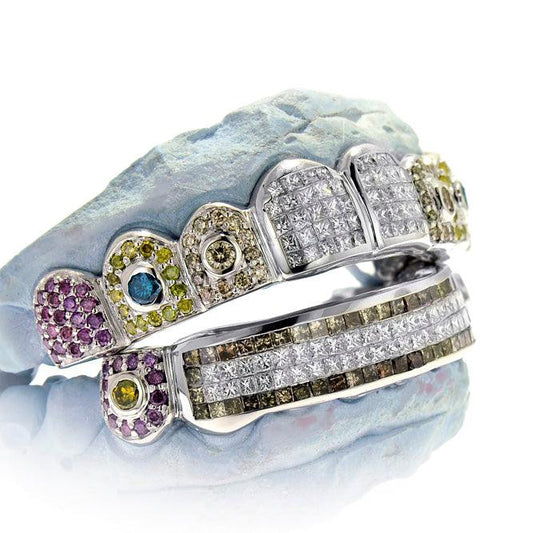 JDTK-G80- Hybrid Invisible & Prong Set Diamond Grill - Johnny Dang & Co