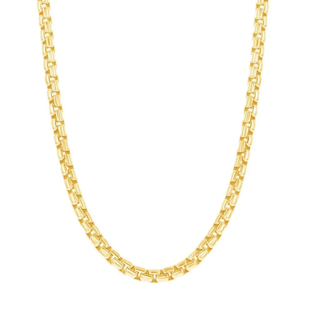 14K Yellow Gold 1.5mm Venetian Round Box Chain 18