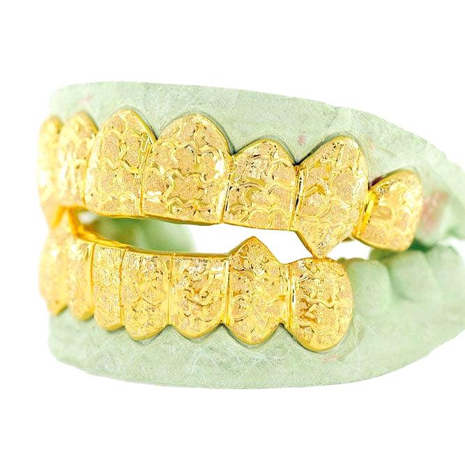 JDTK- 3008- 16 Teeth Diamond Dust With Deep Nugget Cuts Grillz - Johnny Dang & Co