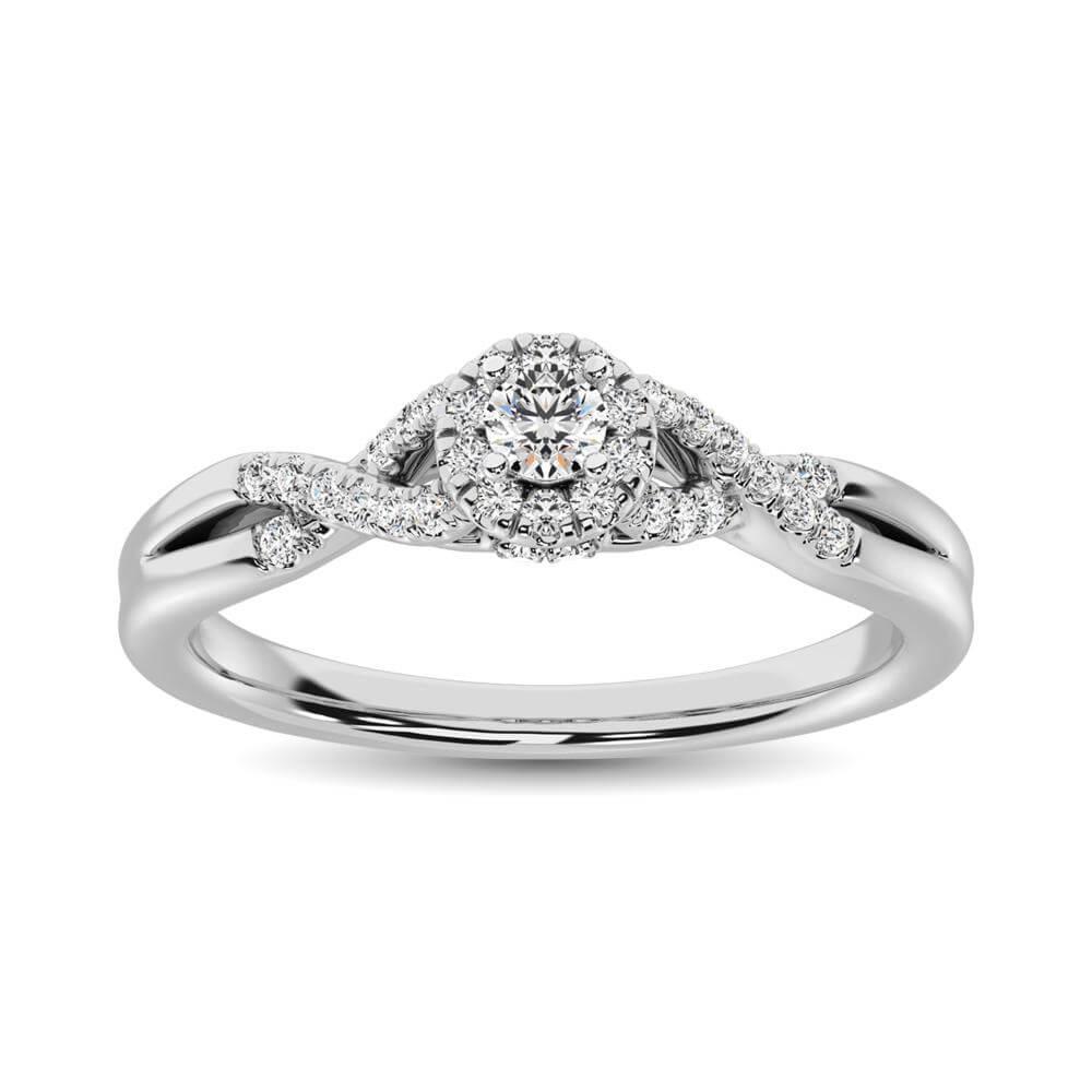 Diamond 1/2 ct tw Round Cut Engagement/ Promise Ring - Johnny Dang & Co