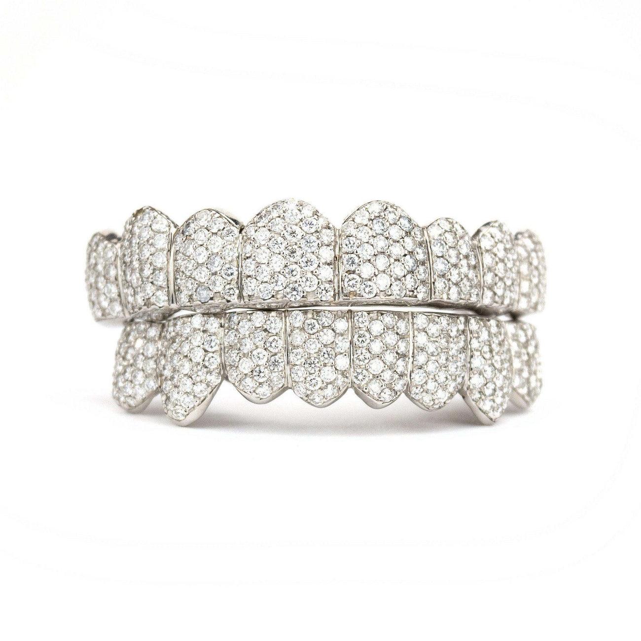 10K SI Honeycomb Diamond Grillz - Johnny Dang & Co