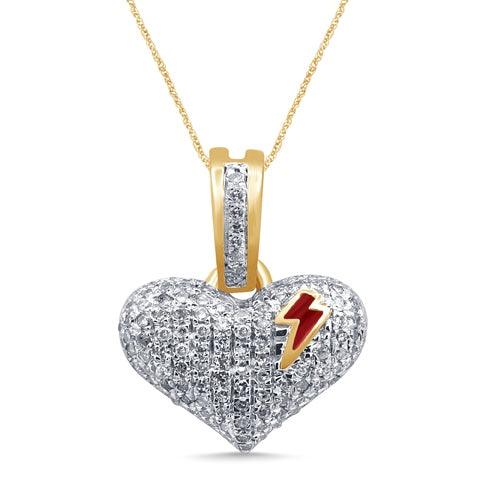 10K 0.29-0.36CT D-HEART CHARM - Johnny Dang & Co