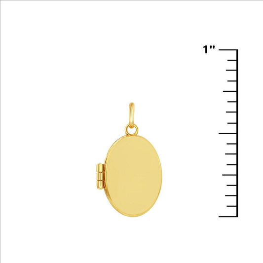 Yellow Gold Polished Oval Locket - 14K Gold - Johnny Dang & Co