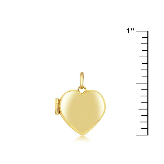 Yellow Gold Polished Heart Locket - 14K Gold - Johnny Dang & Co