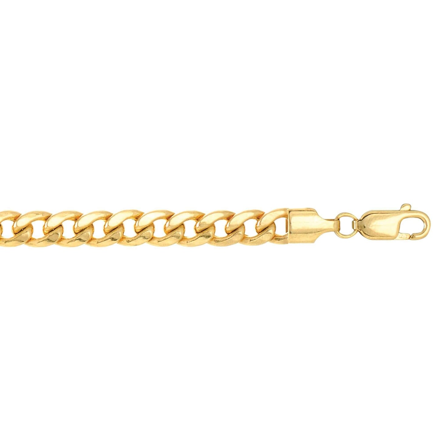 10K YG 20 inches 5.5mm Lite Miami CURB Necklace with Lobster Lock. - Johnny Dang & Co