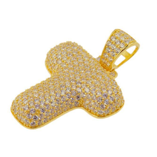 TVJT - Sterling Silver CZ Letter T Pendant - Johnny Dang & Co