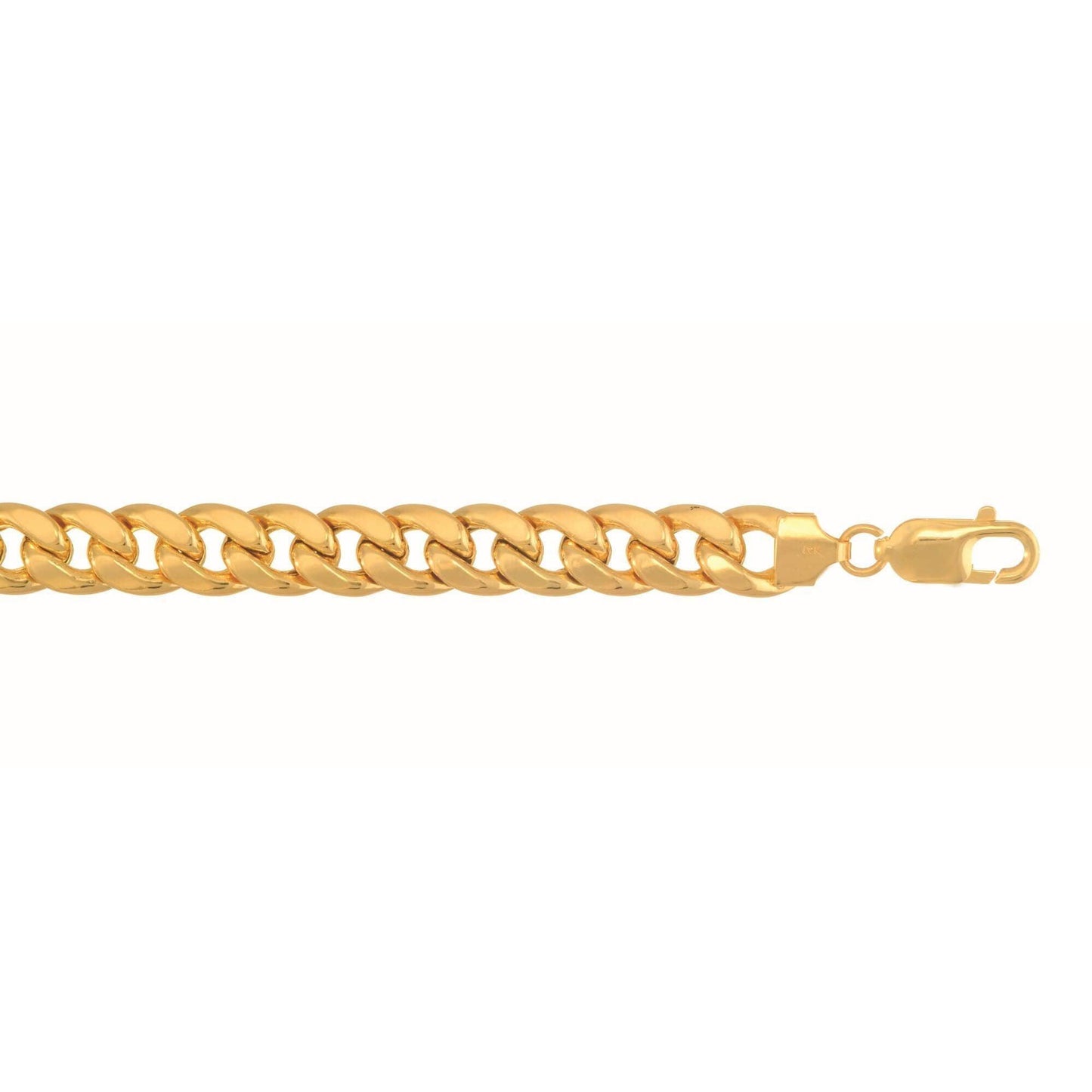 10k 22 inches Yellow Gold 7.8mm Lite Miami Cuban Link Necklace with Lobster Clasp - Johnny Dang & Co