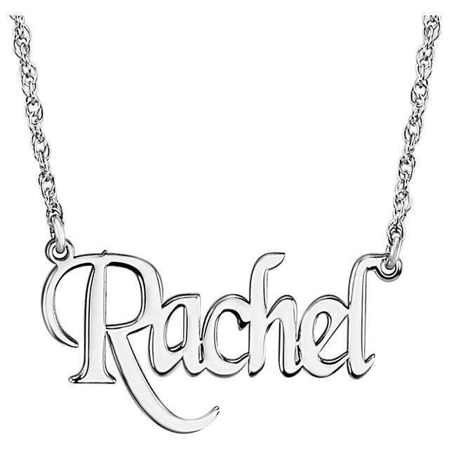 BLOCK NAMEPLATE NECKLACE - Johnny Dang & Co