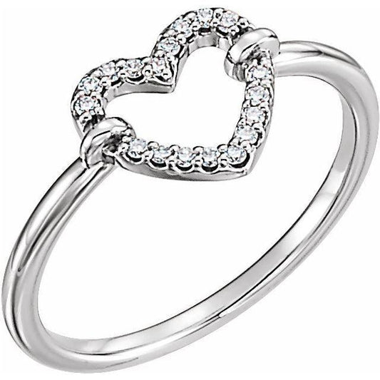 JDTKSP-122972 -14K 0.25 CTW Diamond Heart Ring - Johnny Dang & Co