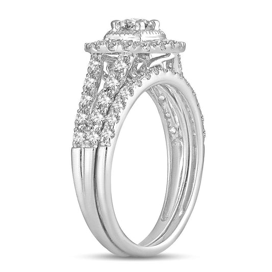 14K 1.00CT DIAMOND BRIDAL RING - Johnny Dang & Co