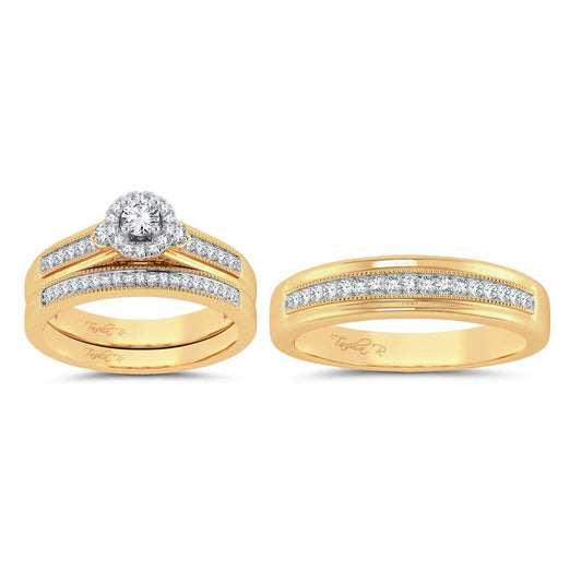 14K 0.50ct Diamond Trio Set - Johnny Dang & Co