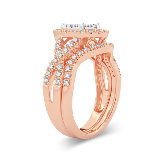 14K 1.00ct Diamond Bridal Ring - Johnny Dang & Co