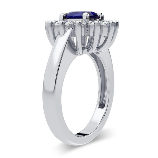 14K 0.78ct Diamond Sapphire Ring - Johnny Dang & Co
