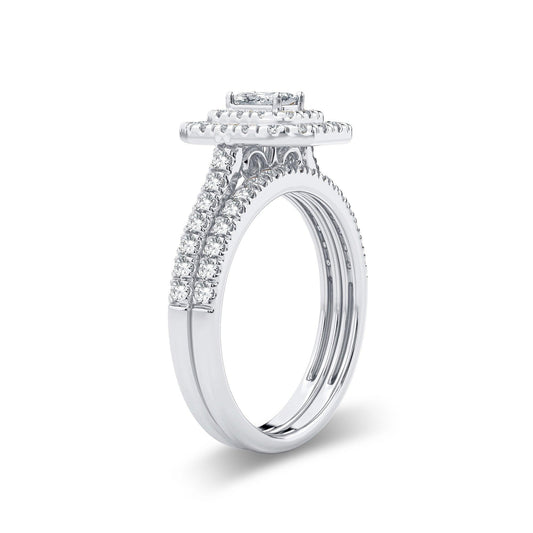 14K 1.00CT Diamond Bridal Ring - Johnny Dang & Co