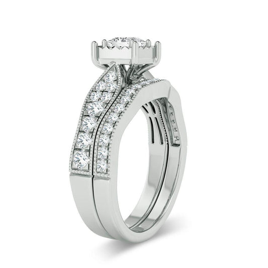 14K 0.90ct Diamond Bridal Ring - Johnny Dang & Co