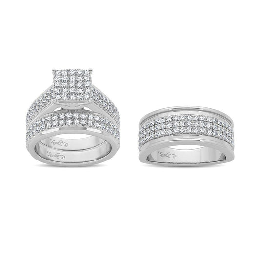 14K 2.00CT Diamond Trio Set - Johnny Dang & Co
