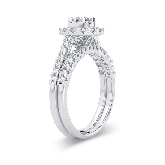 14K 1.00CT Diamond Bridal Ring - Johnny Dang & Co