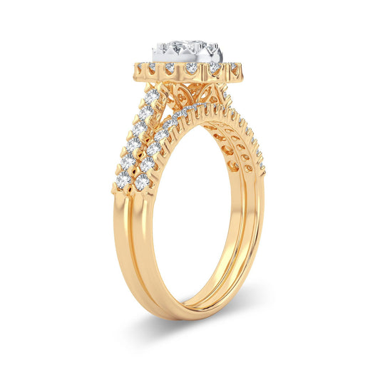 14K 1.00CT Diamond Bridal Ring - Johnny Dang & Co