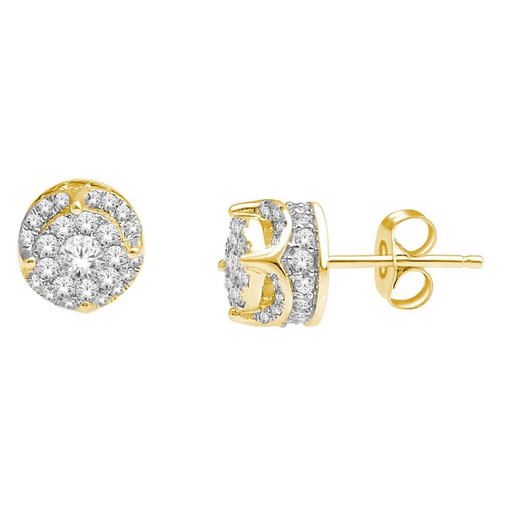 1.2CTTW DIAMOND CLUSTER EARRING - Johnny Dang & Co
