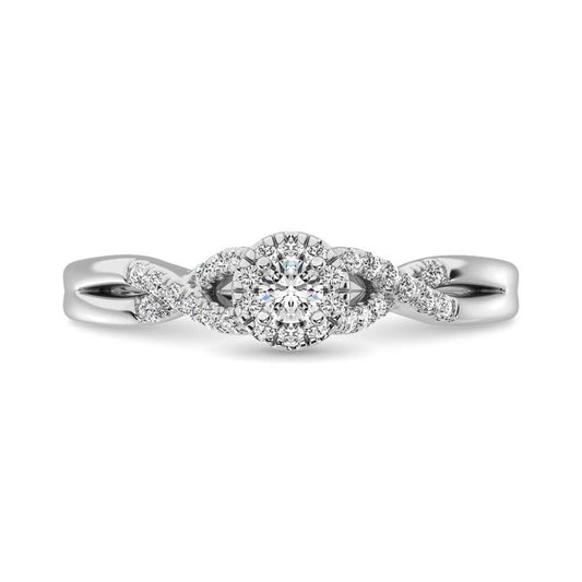 Diamond 1/4 ct tw Round Cut Engagement Ring - Johnny Dang & Co