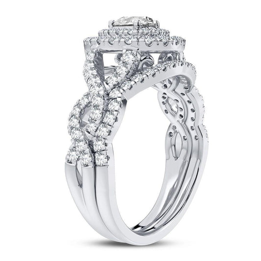 14K 1.03CT Diamond Bridal Ring - Johnny Dang & Co