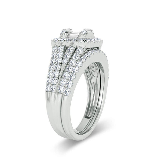 14K 1.00ct Diamond Bridal Ring - Johnny Dang & Co