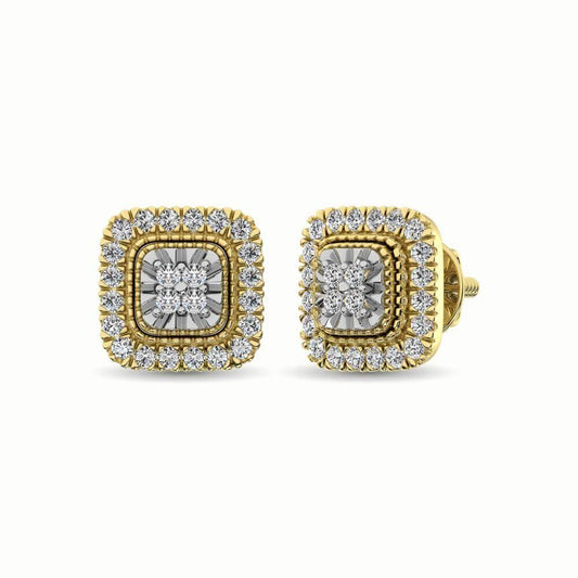 JDTK-61833Y-E- 0.75 CTTW Diamond Stud Custom Earrings - Johnny Dang & Co