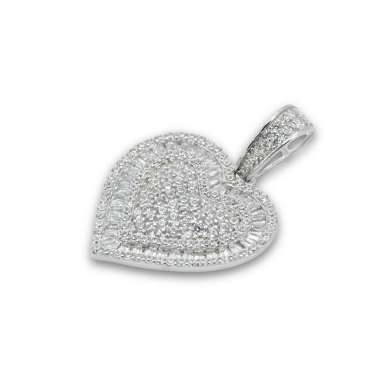 Silver Sparkling Heart of Love Pendant - Johnny Dang & Co
