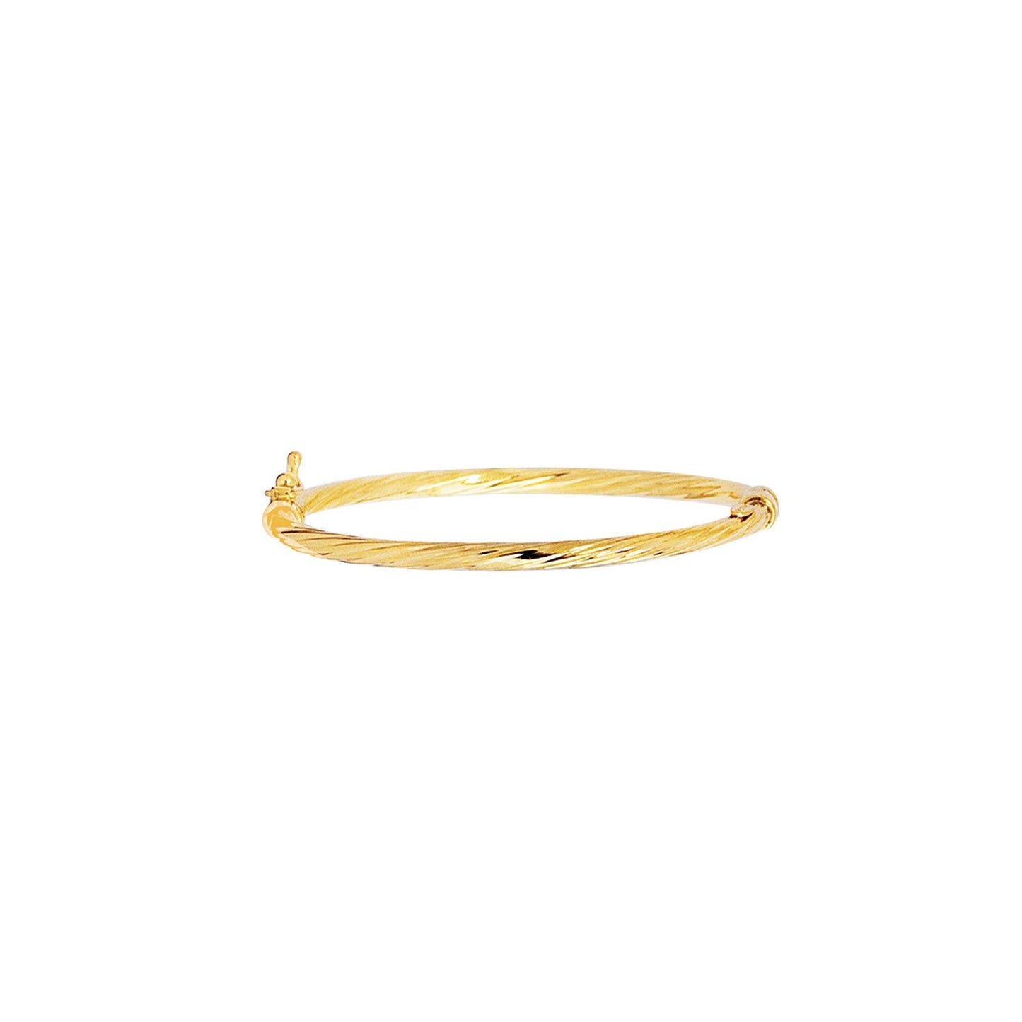 Kids 14K Gold Polished Twist Children's Bangle - Johnny Dang & Co