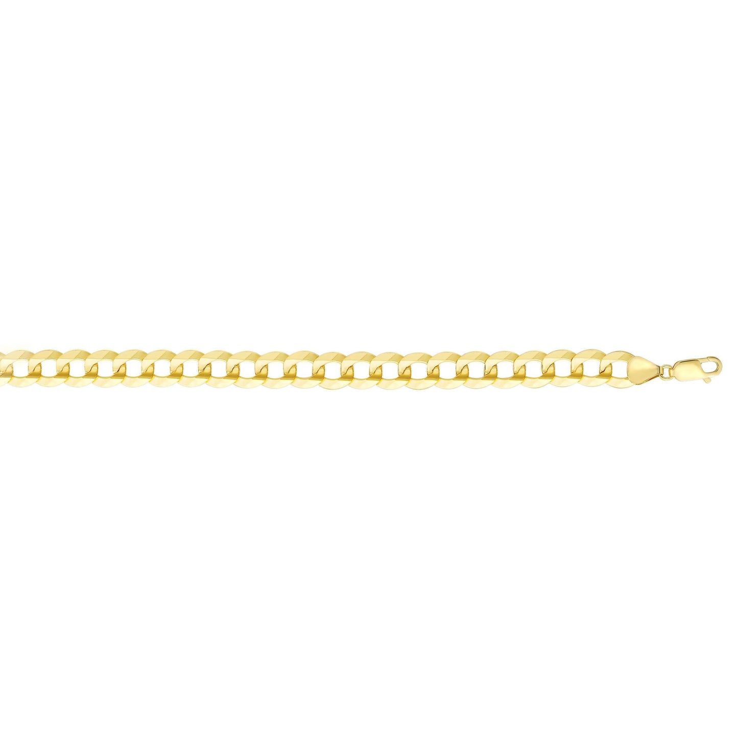 14K Gold 11.23mm Comfort Curb Chain - Johnny Dang & Co
