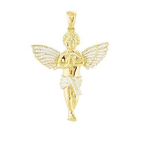 10KY 1.25CTW DIAMOND ANGEL PENDANT - Johnny Dang & Co