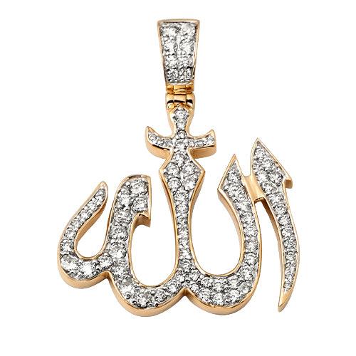 14KY 1.35CTW DIAMOND "ALLAH" PENDANT - Johnny Dang & Co