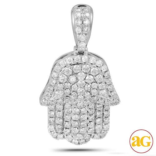 14KW 1.50CTW DIAMOND HAMZA PENDANT - Johnny Dang & Co