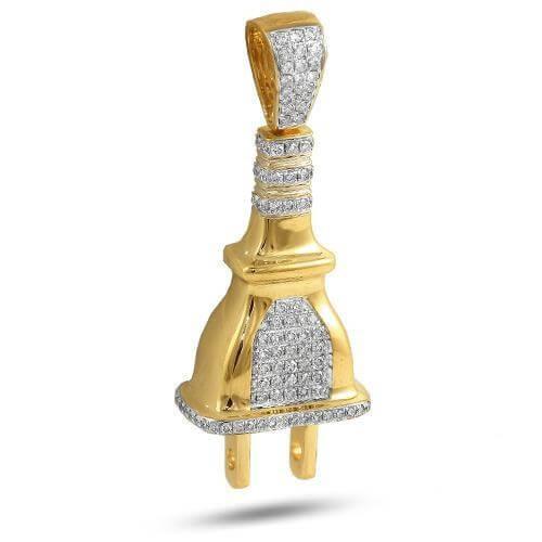 10KY 1.75CTW DIAMOND PLUG PENDANT - Johnny Dang & Co