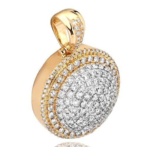 10KY 2.00CTW DIAMOND 3-D DOME MEDALLION - 2 ROW BO - Johnny Dang & Co