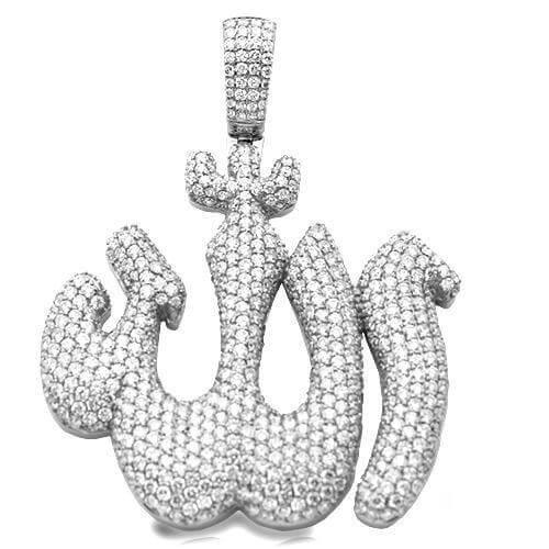 14KW 13.25CTW DIAMOND 'ALLAH' PENDANT - - Johnny Dang & Co