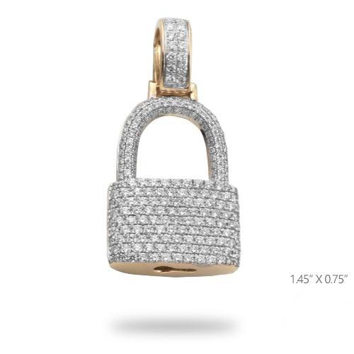 14KY 1.60CTW DIAMOND PADLOCK PENDANT - Johnny Dang & Co