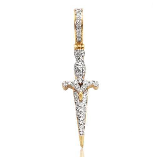 14KY 0.25CTW DIAMOND DAGGER PENDANT - Johnny Dang & Co