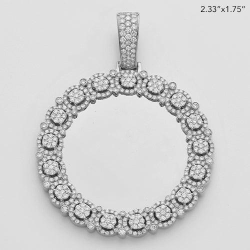 10KW 3.10CTW DIAMOND ROUND CLUSTER MEMORY PENDANT - Johnny Dang & Co