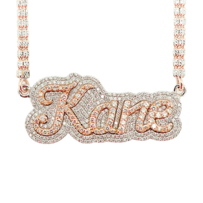 Custom diamond fashion letter necklace