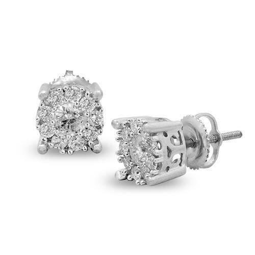14KW 0.75CTW DIAMOND FLEUR STUDS - Johnny Dang & Co
