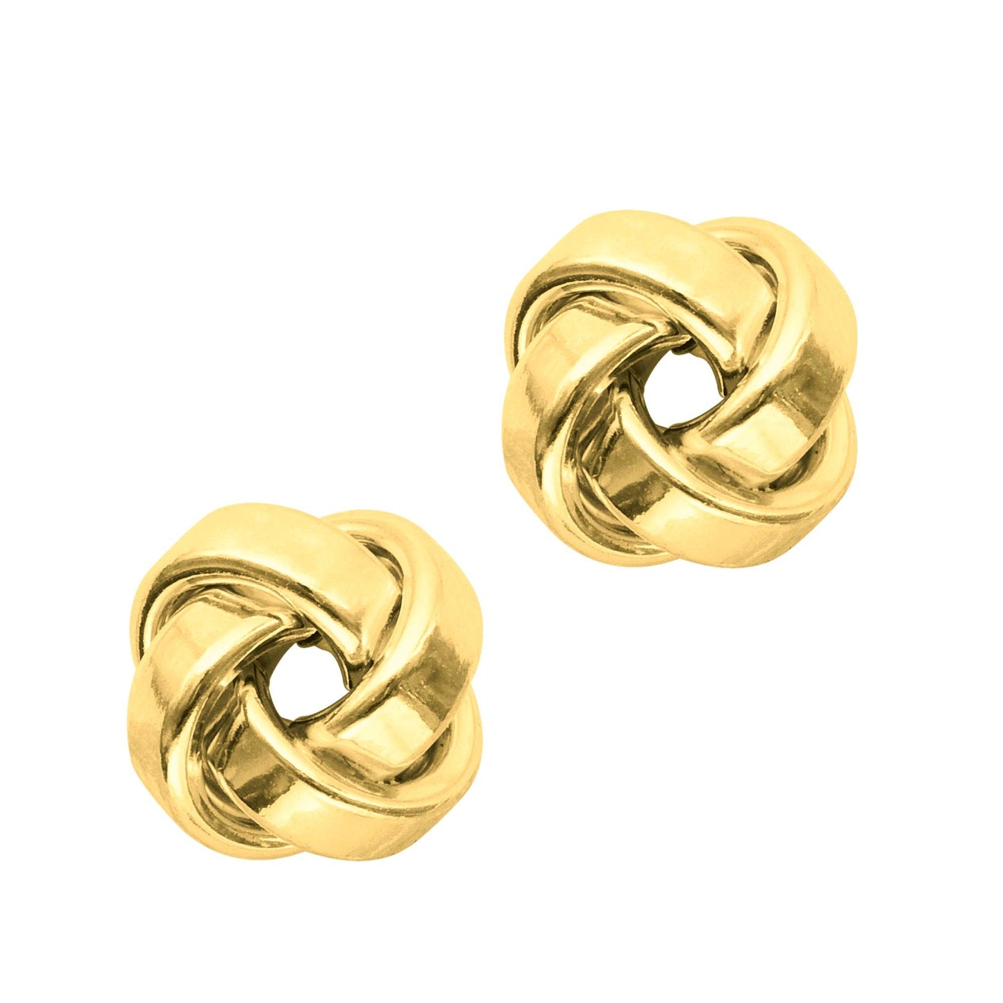 14K Gold Medium Polished Love Knot Stud Earring - Johnny Dang & Co