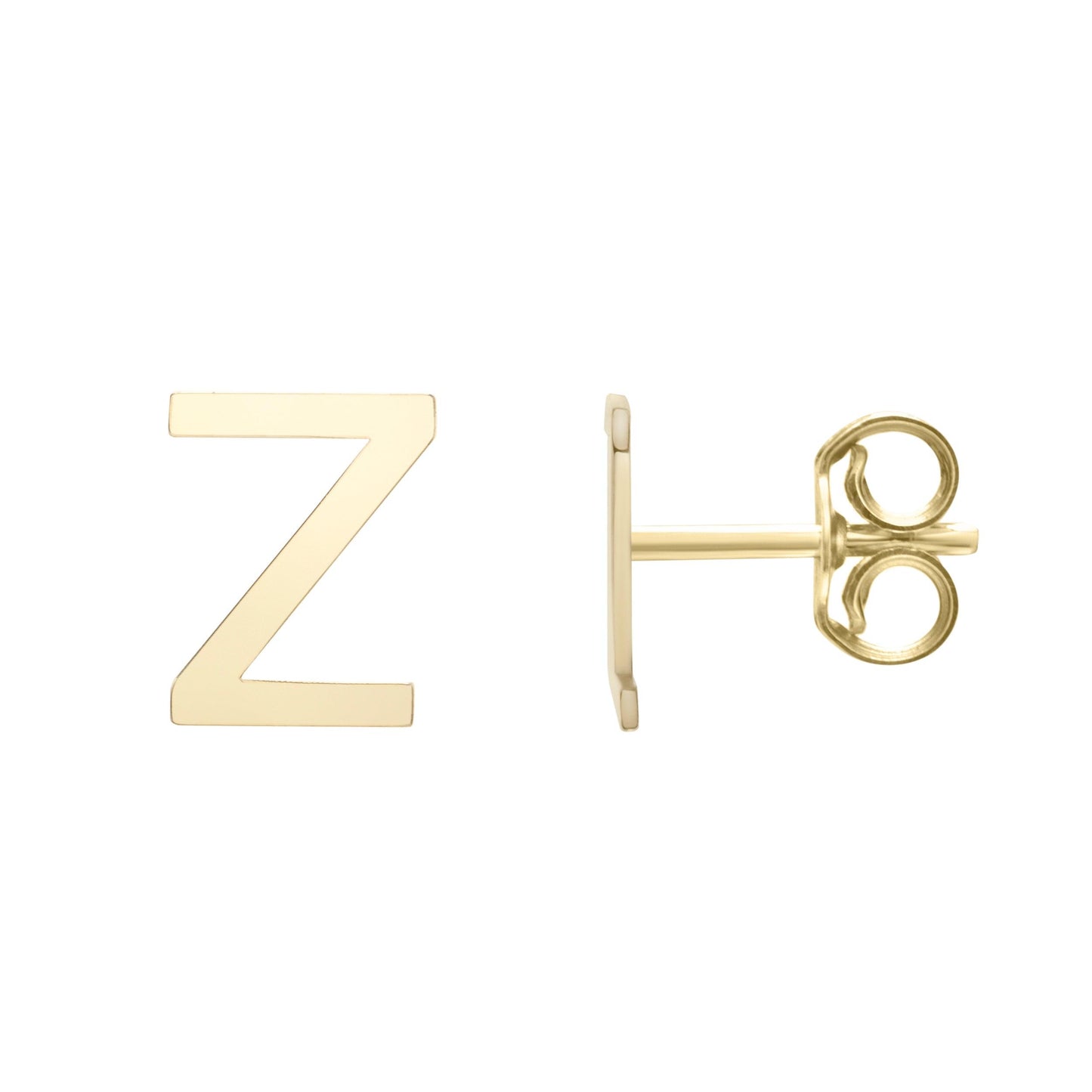 14K Gold Initial 'A Through Z' Stud Earring - Johnny Dang & Co