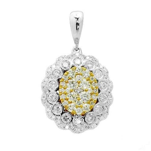 14KW 1.75CTW FANCY YELLOW DIAMOND PENDANT - Johnny Dang & Co