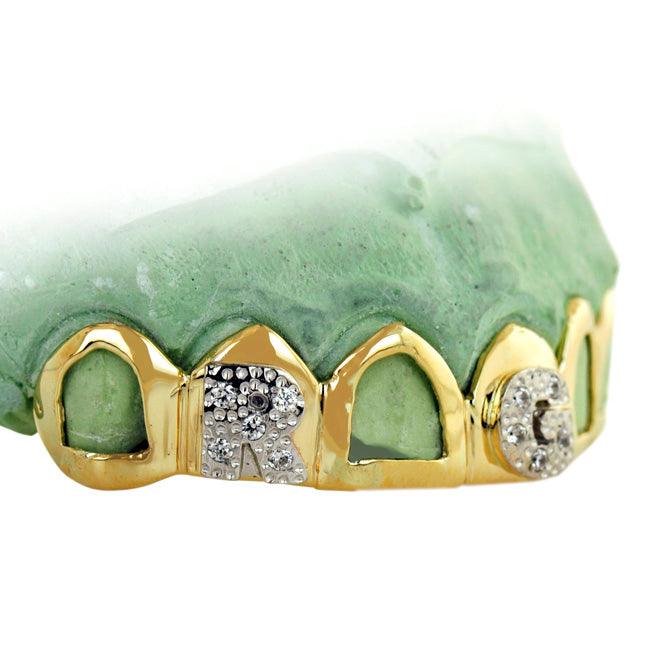 6 Piece Open Face Frames with Two Letters - JDG56-RG - Johnny Dang & Co